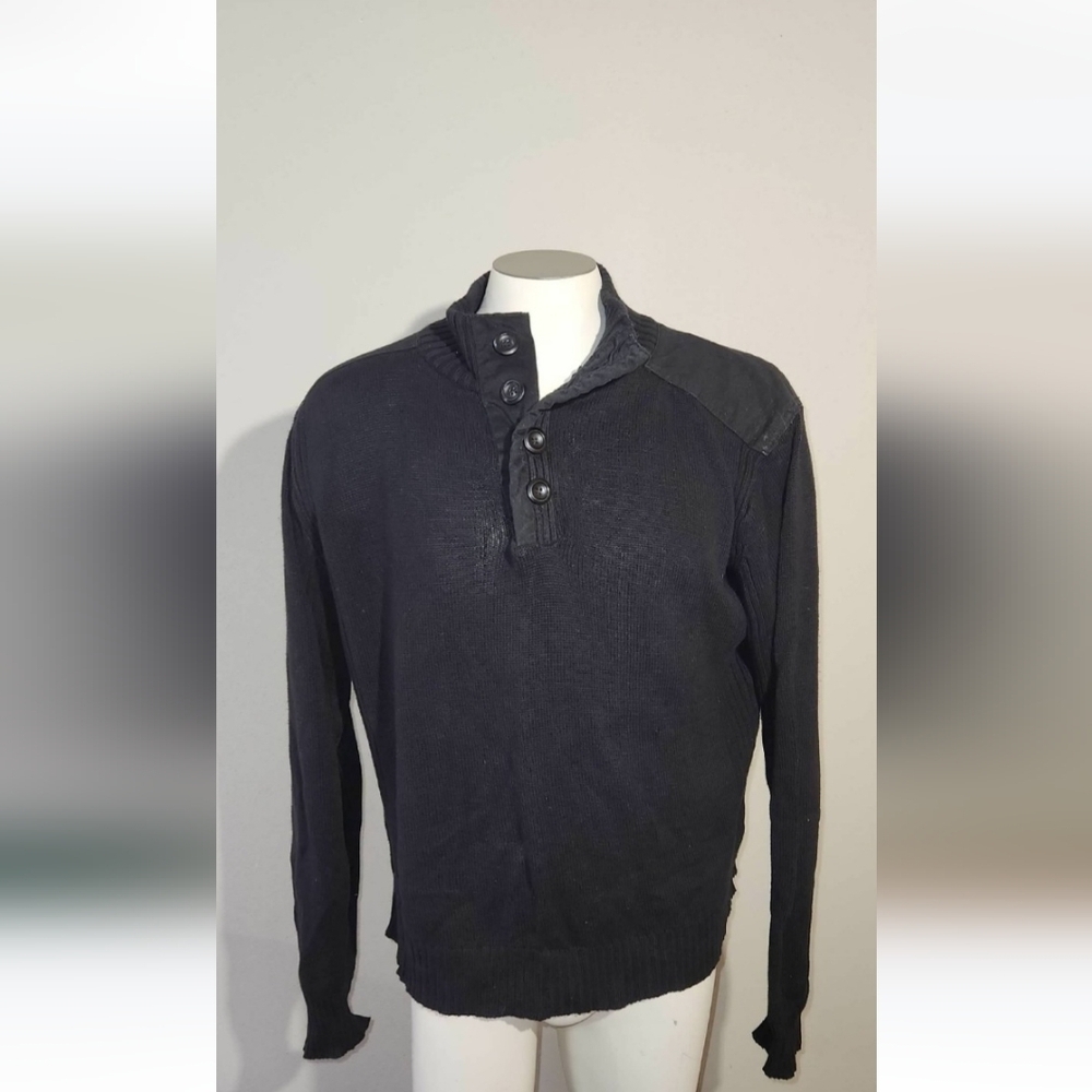 Men's Oscar De La Renta 1/4 Button Pullover Sweater